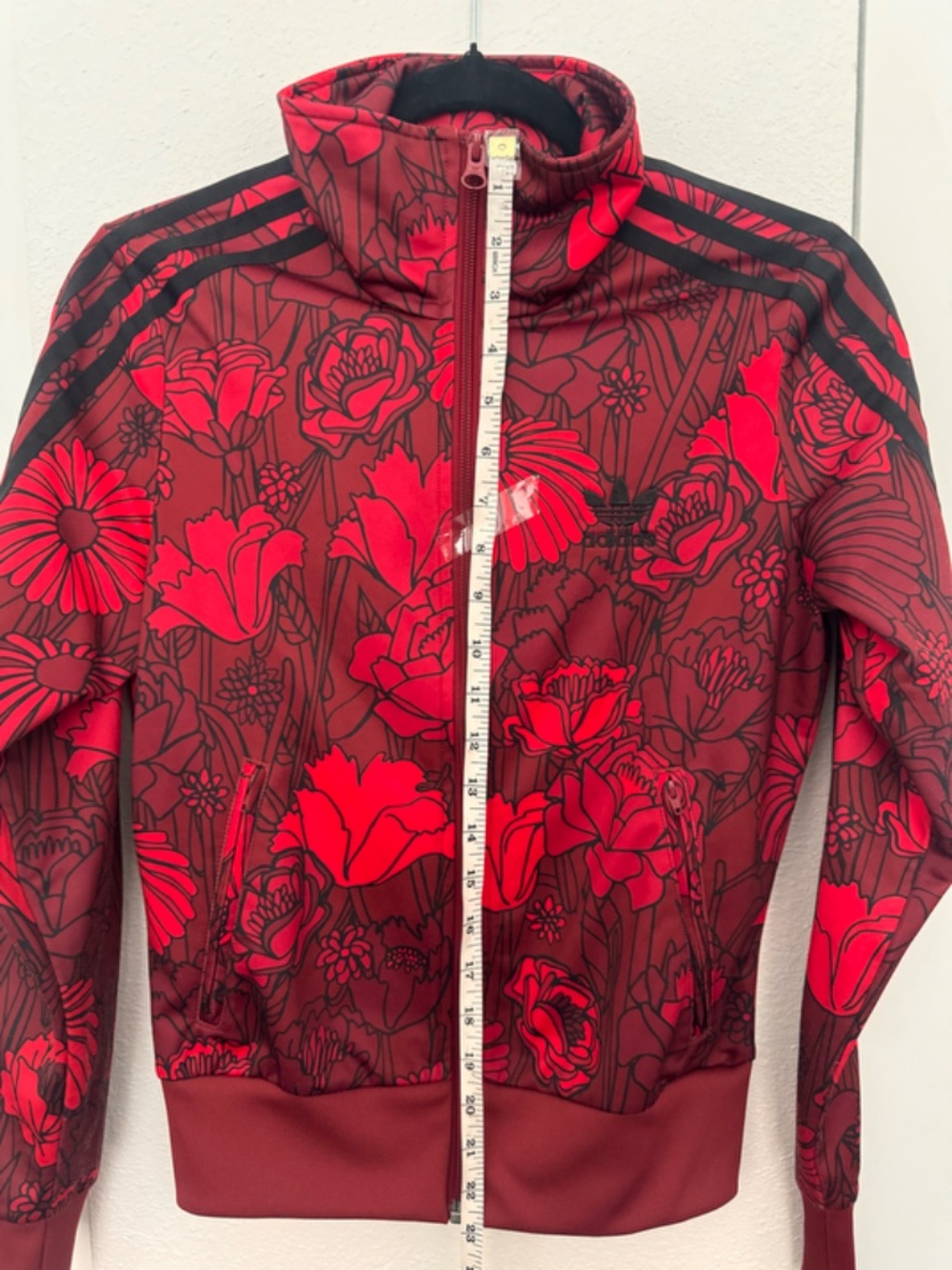 ADIDAS ORIGINALS RED FLOWER PRINT FIREBIRD TRACK TOP AY7946 - Picture 7 of 10